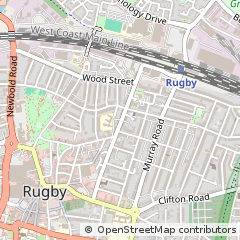 Map of Rugby, Warwickshire