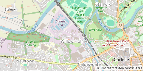 Map of Carlisle, Cumbria