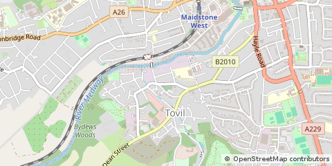 Map of Maidstone, Kent