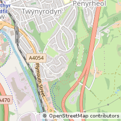 Map of Merthyr Tydfil