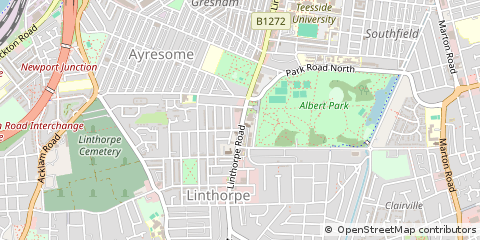 Map of Middlesbrough, Cleveland