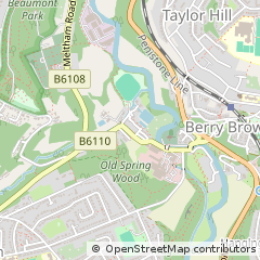 Map of Huddersfield, West Yorkshire