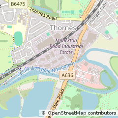 Map of Wakefield, West Yorkshire