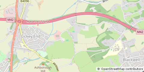 Map of Bromsgrove, Worcestershire