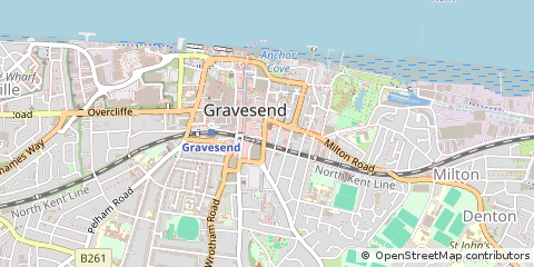 Map of Gravesend, Kent