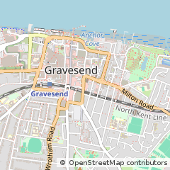 Map of Gravesend, Kent