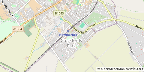 Map of Newmarket, Suffolk
