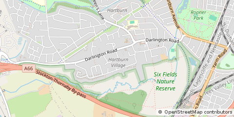Map of Stockton on Tees, Cleveland
