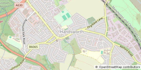 Map of South Yorkshire