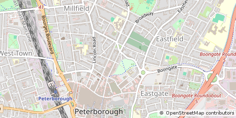 Map of Peterborough, Cambridgeshire