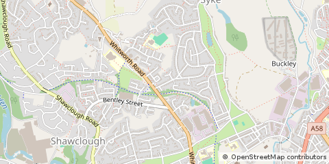 Map of Rochdale, Lancashire