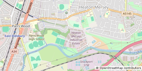 Map of Stockport, Cheshire