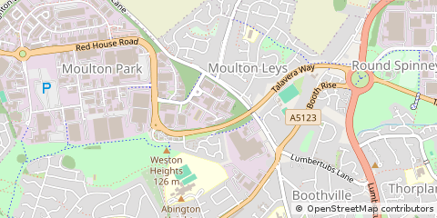 Map of Northampton, Northamptonshire
