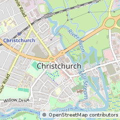 Map of Christchurch, Dorset