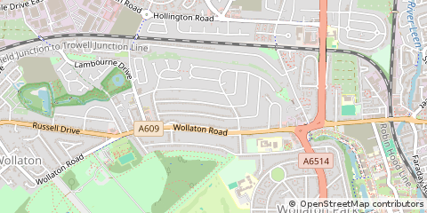 Map of Nottingham, Nottinghamshire