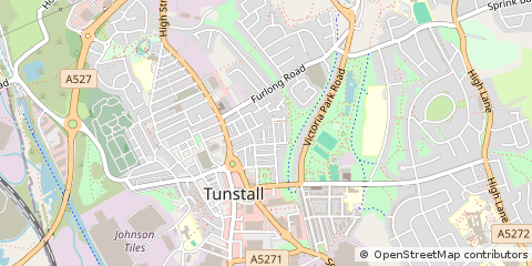 Map of Stoke on Trent, West Midlands