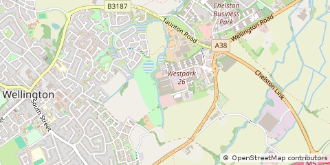 Map of Wellington, Somerset