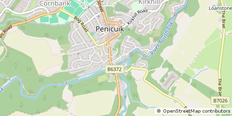 Map of Penicuik, Midlothian