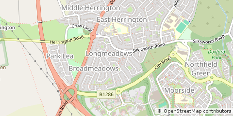 Map of Sunderland