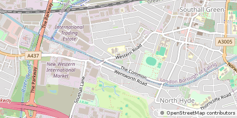 Map of Southall, Middlesex