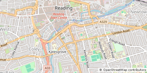 Map of Reading, Berkshire