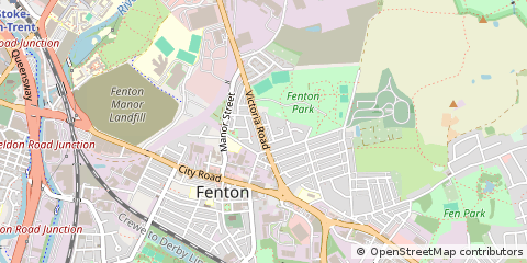 Map of Stoke-on-Trent, Fenton