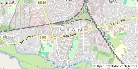 Map of Wigston, Leicestershire