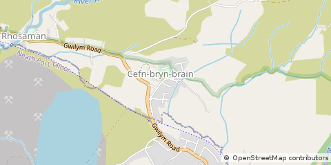 Map of Cwmllynfell, Swansea