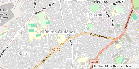 Map of Bradford, West Yorkshire