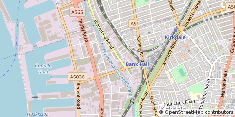 Map of Liverpool, Merseyside