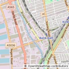 Map of Liverpool, Merseyside
