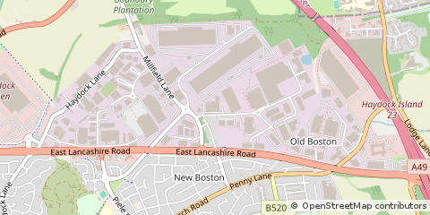 Map of ST Helens, Merseyside