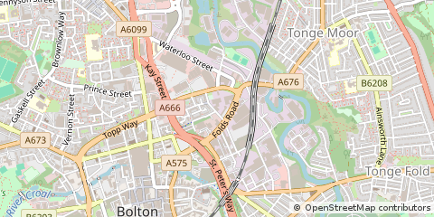 Map of Bolton, Greater Manchester
