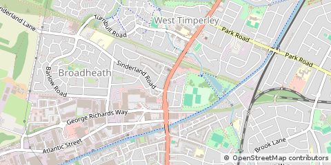 Map of Altrincham, Cheshire