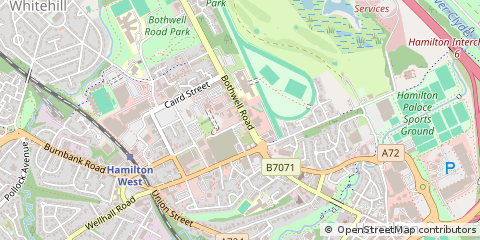 Map of Hamilton, Lanarkshire