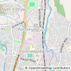Map of Cwmbran, Torfaen