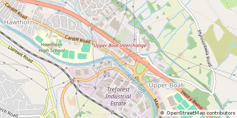 Map of Pontypridd