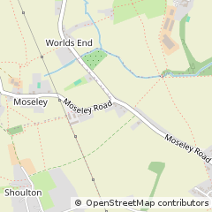 Map of Hallow, Worcestershire