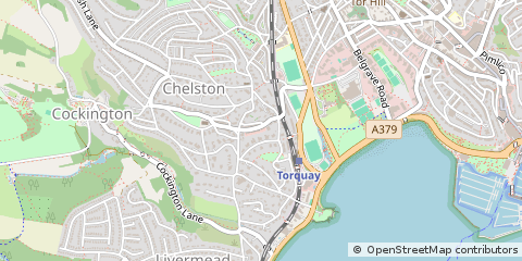 Map of Torquay, Devon