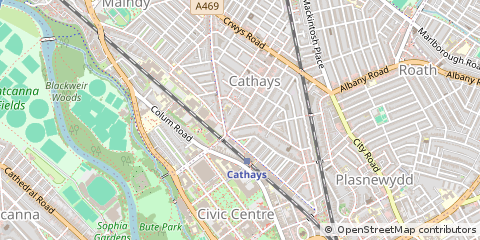 Map of Cardiff