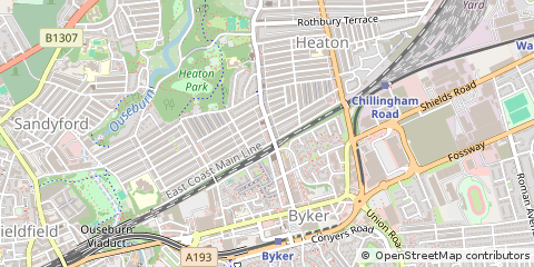 Map of Newcastle Upon Tyne