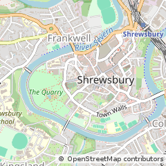Map of Shrewsbury, Shropshire