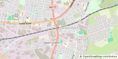 Map of Bradford, West Yorkshire
