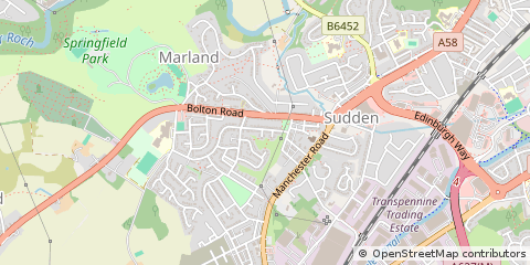 Map of Rochdale, Lancashire