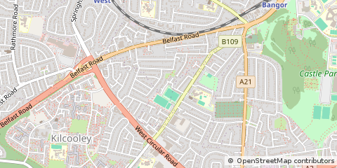 Map of Bangor, Down