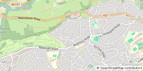 Map of Sheffield, South Yorkshire