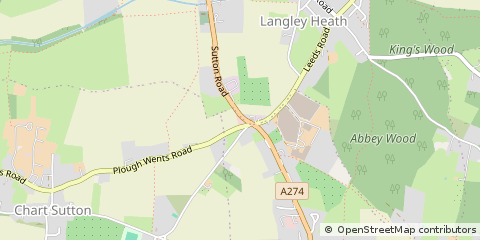 Map of Maidstone, Kent