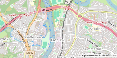 Map of Newport, South Wales