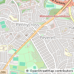 Map of Plymouth, Devon