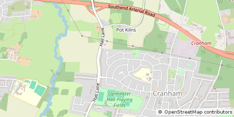 Map of Upminster, Essex